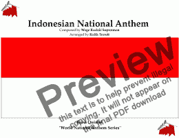 page one of Indonesian National Anthem for Brass Quintet (World National Anthem Series)