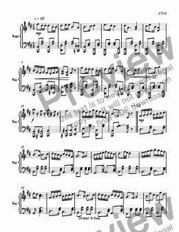 page one of Ragtime #112 in B Minor