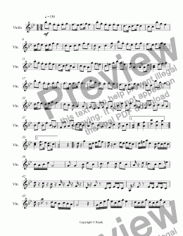 page one of Song for solo violin in B Flat Major, Op. 251.sib