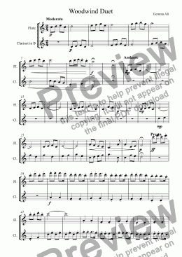 page one of Woodwind Duet