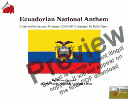 page one of Ecuadorian National Anthem for Brass Quintet