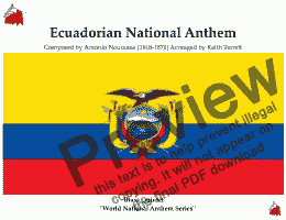 page one of Ecuadorian National Anthem for Brass Quintet