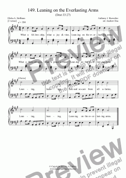 page one of Leaning on the Everlasting Arms - Easy Piano 149