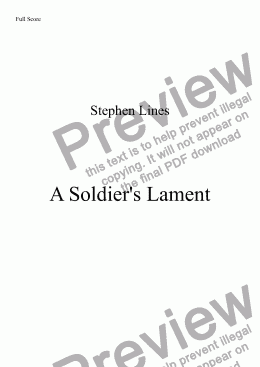 page one of String Quartet: A Soldier’s Lament
