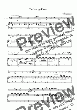 page one of Jasmine Flower (The) for C Trombone & Piano