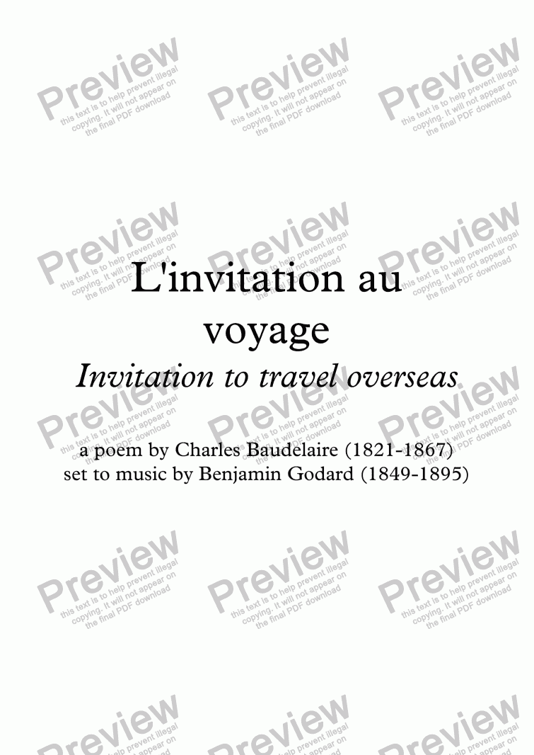 l'invitation au voyage recueil