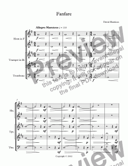 page one of Fanfare