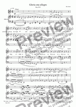 page one of Mass 1 Gloria 