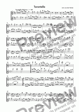 page one of Tarantella (flute duet)