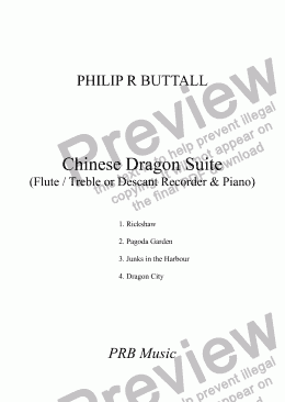 page one of Chinese Dragon Suite (Flute / Recorder & Piano)