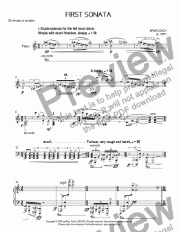 page one of First Sonata