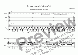 page one of Kantate zum Allerheiligenfest