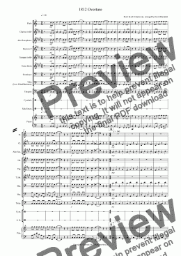 page one of 1812 Overture for School Concert Band