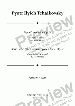 page one of Pique Dame (The Queen of Spades) / Пиковая Дама Сюита Suite for Orchestra, Op. 68