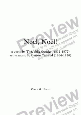 page one of Noël! Noël! (Carraud / Th. Gautier)