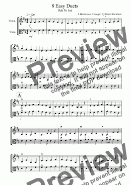 page one of 8 Easy Duets for Violin And Viola 