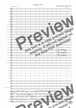 page one of Symphony No 86 1st movement