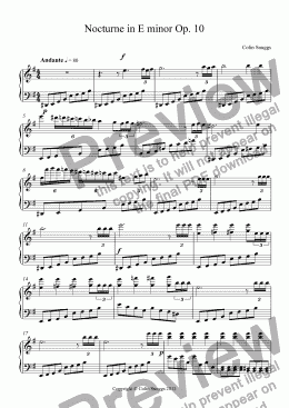 page one of Nocturne in E minor Op. 10