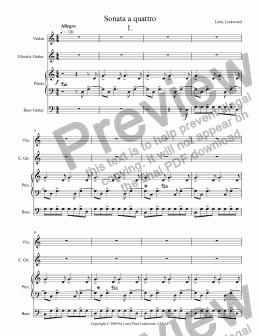 page one of Sonata a quattro
