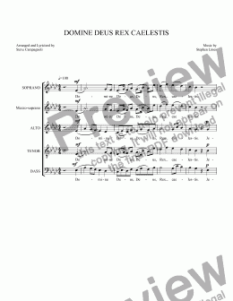 page one of Choir: Domine Deus Rex Coelestis