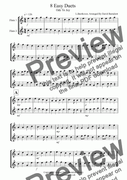 page one of 8 Easy Duets for Flute