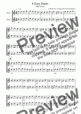 page one of 8 Easy Duets for Oboe