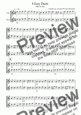 page one of 8 Easy Duets for Flute And Oboe