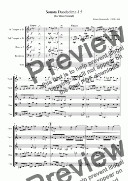 page one of Sonata Duodecima á 5