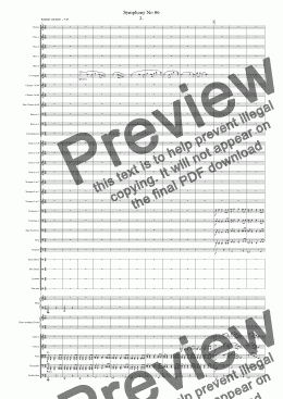 page one of Symphony No 86 2nd movt