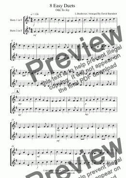 page one of 8 Duets for French Horn
