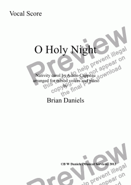 page one of O Holy Night