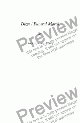 page one of  Dirge / Funeral March