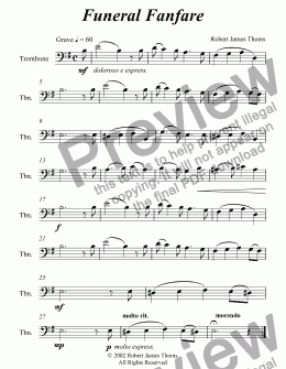 page one of  Funeral Fanfare