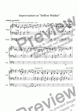 page one of Improvisation on "Saffron Walden"