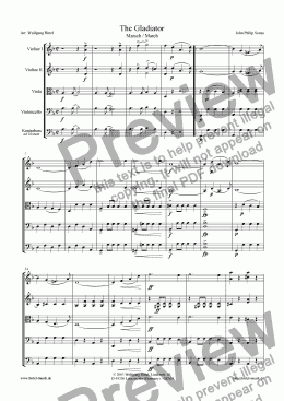 page one of Gladiator. March (For Strings)
