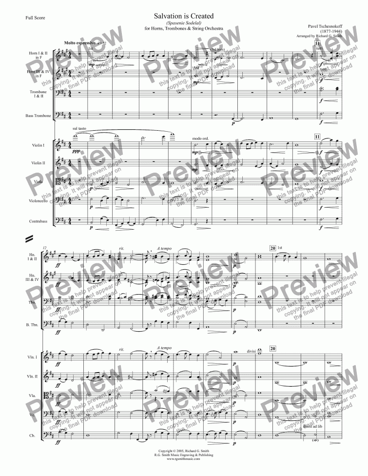 Salvation is Created - Download Sheet Music PDF file