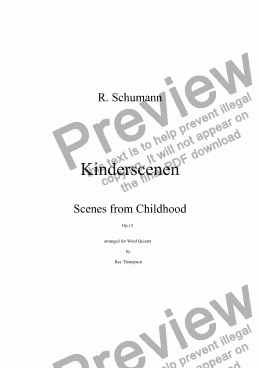 page one of Kinderscenen (Scenes from Childhood):3 pieces:nos.1,2 & 3: 1.Of foreign Lands.... 2.Strange Story 3.Blindman’s Bluff