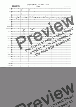 page one of Symphony No 87 - Four British Seasons 1.Winter