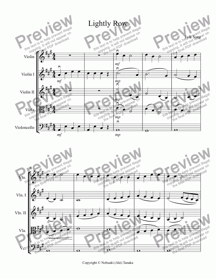 Lightly Row - Download Sheet Music PDF File