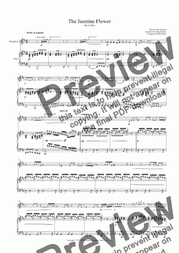 page one of Jasmine Flower (The) for Vibraphone & Piano