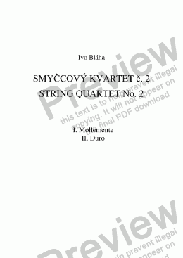 page one of STRING QUARTET No.2