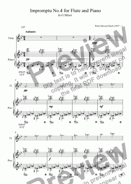 page one of Impromptu No.4 for Flute and Piano