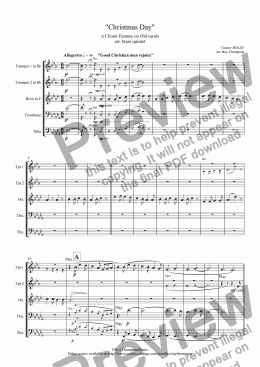 page one of Holst: Christmas Day (A Carol Medley) - brass quintet