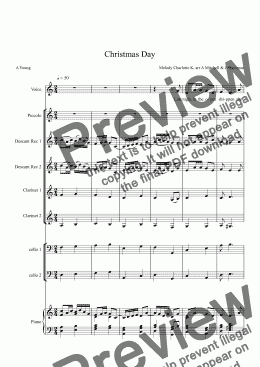 page one of Christmas Day - Christmas Carol