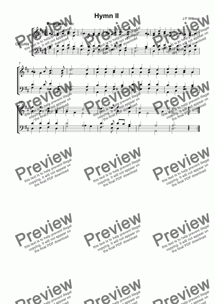 Hymn II - Download Sheet Music PDF file