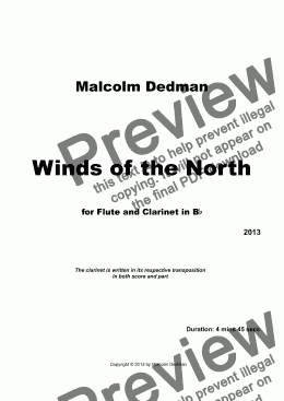 page one of Winds of the North