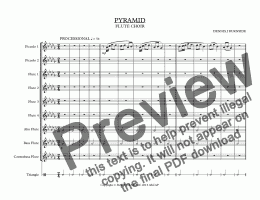 page one of PYRAMID (flute choir)