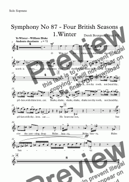 page one of Symphony No 87 - Four British Seasons 1.Winter