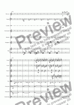 page one of Flute Concerto, Movement II