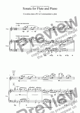 page one of Sonata for Flute and Piano